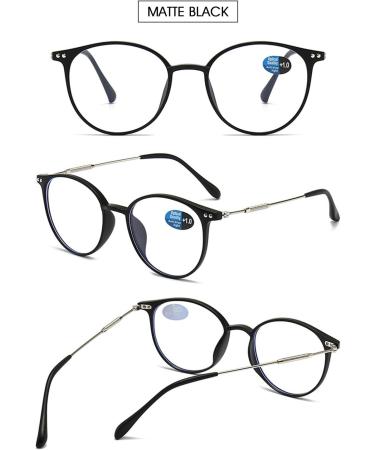 Vevesmundo Multifocus Progressive Blue Light Filter Reading Glasses - Anti-Blue Light Bifocal Visual Aid for Men Matt Black - Buy Online on GoSupps.com