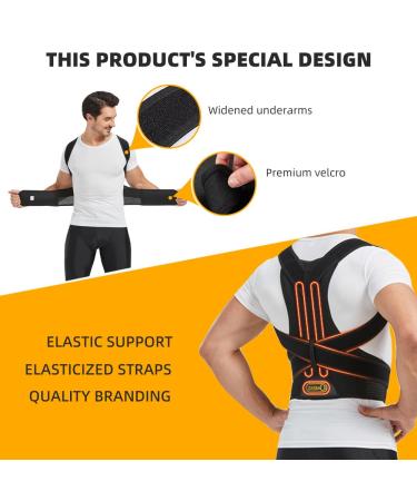 Adjustable Posture Corrector for Women and Men - Comfortable Back Brace for Shoulder, Neck, and Lumbar Support - Upper and Lower Back Correction - Size XL - Buy Online on GoSupps.com