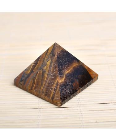 Natural Crystals&Gmestone Pyramid Quartz Stone Hand Polished Tiger Eye Pyramids 60MM 2.36inches Stone Collection - Buy Online on GoSupps.com