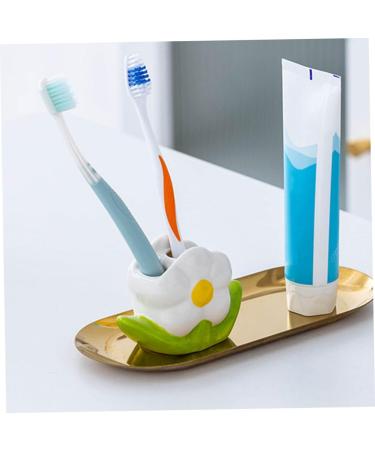 minkissy Working Desk tooth brush pen holder pencil holder counter rack child white toothbrush ceramics Sitting Desk - Buy Online on GoSupps.com