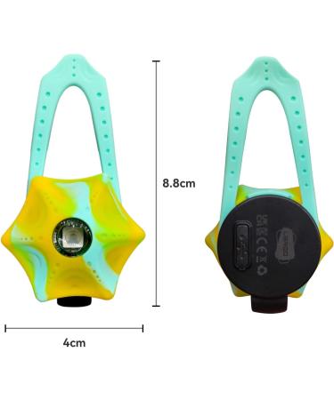 Laroo Waterproof LED Night Light Collar for Dogs & Cats - USB Rechargeable Mixed Yellow Green - Ideal for Safe Outdoor Walks - Buy Online on GoSupps.com