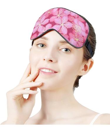 Blooming Pink Cherry Sleep Mask for Women | Adjustable Eye Shades with Elastic Strap | International Shipping - Buy Online on GoSupps.com