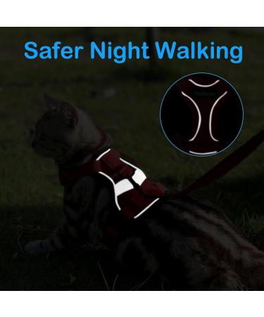 Petbonus Adjustable Cat Dishes & Leash Set - Soft Breathable Small Cat Bowls with Reflex Strips - Ideal for International Shipping - Buy Online on GoSupps.com