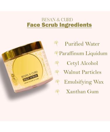 MI Besan & Curd Skin Brightening Tan Removal Face Scrub | Exfoliate Scrub | Blackhead Remover Whitehead Remover Dead Skin Remover | Face Scrub For Women & Men (120ml) - Buy Online on GoSupps.com