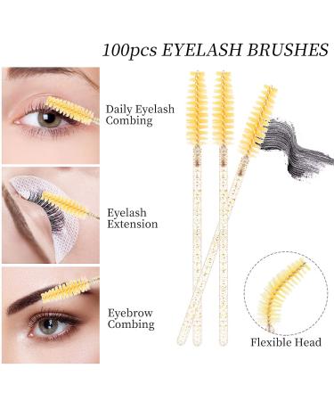 Buy MyAoKuE 102PCS Eyelash Extension Kit - Disposable Mascara & Lip Wands Glitter Lash Shampoo Brushes - International Shipping - Buy Online on GoSupps.com