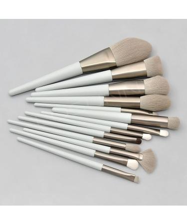 DFHBFG 13-Piece Conical Wooden Handle Makeup Brush Set - Foundation Eye Shadow & Eyebrow Brushes for Flawless Makeup Application - International Shipping Available - Buy Online on GoSupps.com