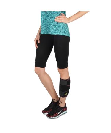 Soles Calf & Shin Support High Performance Unisex One-Size Calf Compression Bandage - Enhances Blood Circulation and Speeds Up Recovery Time - Perfect for Indoor & Outdoor Sports Black