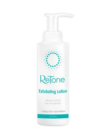 ReTone Keratosis Pilaris Exfoliating Body Lotion: KP treatment  Body Acne - Hemp oil + Urea + 2% Salicylic Acid + Lactic Acid - Gentle exfoliation to clear red  rough  bumpy skin