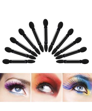 TygoMall Professional Double Head Eyeshadow Brushes - 50 Pcs Disposable Dual Sided Makeup Applicators, Black (2.44 inch) - Buy Online on GoSupps.com