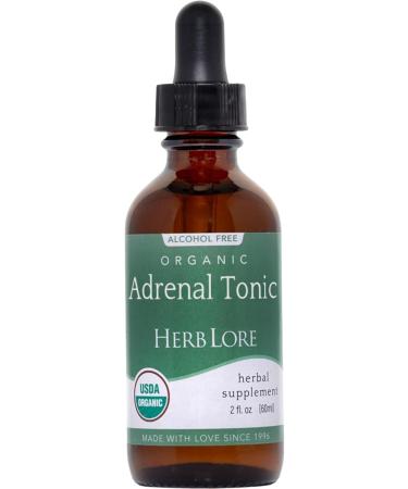 Herb Lore Organic Adrenal Tonic Tincture - Herbal Adrenal Support Supplement - Adaptogen Drops with Ashwagandha Rhodiola & Eleuthero - Alcohol Free - 2 Fl Oz 2 Fl Oz (Pack of 1) - Buy Online on GoSupps.com