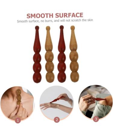 Solustre 16 Pearl Massage Bar - Portable Face & Body Massage Tool with Wooden Sticks - Fragrant Red Pear for Relaxation & Wellness - Buy Online on GoSupps.com