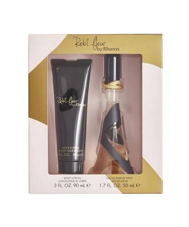 Rihanna Reb'l Fleur Eau de Parfum Spray 2 Piece Gift Set for Women 1.7 Fl Oz (Pack of 1)