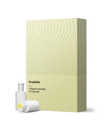 Droplette Collagen Hydrofiller Refill Capsules - Rejuvenate Hydrate Plump Lift Brighten Skin Effective Rejuvenation for Most Skin Types with Collagen Argireline Vitamin C & Turmeric (30 Count) 1 Count (Pack of 30)