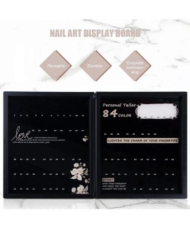 Nail Tip Display Book 25.8x21.8x2.4cm Lightweight Portable Book Shaped Nail Color Card Book for Nail Salon Supplies for Nail Art Works Display - Buy Online on GoSupps.com