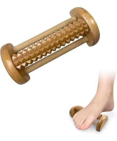 Denformy Wooden Foot Roller - Plantar Fasciitis Support for Foot Arch Pain & Muscle Soreness - Buy Online on GoSupps.com