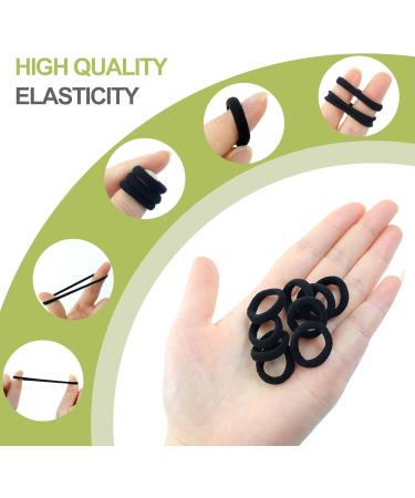 Hanyousheng 100 Pieces Small Elastic Hair Bobbles Baby Hair Bands Mini Seamless Girls Hairbands Hair Ties Ponytail Holders Hair Accessories for Girls Kids Baby(Black) - Buy Online on GoSupps.com