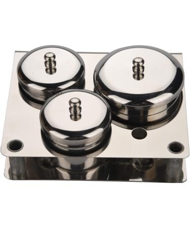 Stainless Steel Nail Art Mini Powder & Liquid Set with 3 Professional Cups Brush Holder. Rust-Resistant Enhance Your Work Image - Buy Online on GoSupps.com