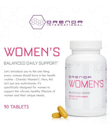 Orenda Women's Multivitamin -Blend, Dong Quai & Black Cohosh Vitamins, Minerals, Hormonal Balance, Immune and Heart Health - 90 Tablets - Buy Online on GoSupps.com