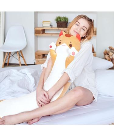 Buy Mewaii 90cm Soft Orange Kitten Plush Toy - Cuddly Stuffed Animal Pillow Gift for Kids (3+ Years) - Buy Online on GoSupps.com