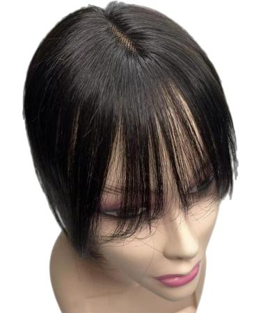 Bangs Clip in Bangs Transparent Swiss Lace Human Hair Bangs Clip In Fringe Hairpieces Extension For Women Breathable Remy Hair Bangs for Women Curved Bangs for Daily Wear (Color : 9x11 Natural blac 9x11 Natural black - Buy Online on GoSupps.com