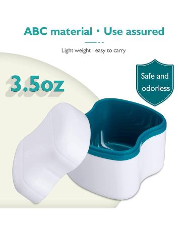 Denture Cleaning Case with Strainer Basket - LVCHEN Soaking Cup for Complete Care and Travel, Denture Storage Container for False Teeth and Clear Braces - Buy Online on GoSupps.com