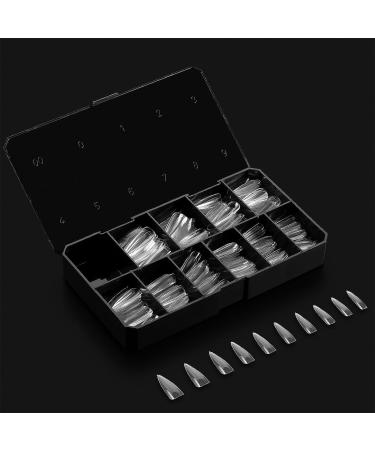 Apres Nail Gel-X Natural Stiletto Long Tips | 500 Gel-X Tips | Premium Quality 2022 Version | 10 Sizes 0-9 | No Size 00 | Box of Tips - Buy Online on GoSupps.com