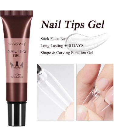 Vigcebit Gel Builder for Nails - UV Nail Glue Clear Hard Gel & Nail Extension Gel for DIY Nail Art & Manicure - Buy Online on GoSupps.com