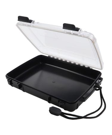 Hlotmeky Waterproof Dry Box Case Watertight Storage Containers for Kayaking & Boating Floating Fishing Tackle Tray Boxes (Black) - Buy Online on GoSupps.com