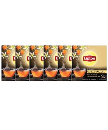 Lipton Lipton Vanilla Caramel Black Tea Fresh and Balanced Taste 100% Natural Black Tea Vitality 6 x 20 Tea Bags 120 Bags