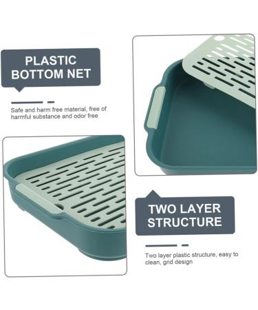 ROMISBABA 2pcs Box Rabbit Toilet Bunny Litter Toilet Hamster Bedding Pet Litter Pan Trainer Hamster Toilet Pp 27X18.8X4CM As Shown 3 - Buy Online on GoSupps.com
