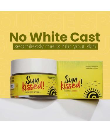 Natural Sun Kissed Mousse | Mango Mania | moisturizing sunscreen SPF50++ | 50 gram (Pack Of 1) - Buy Online on GoSupps.com