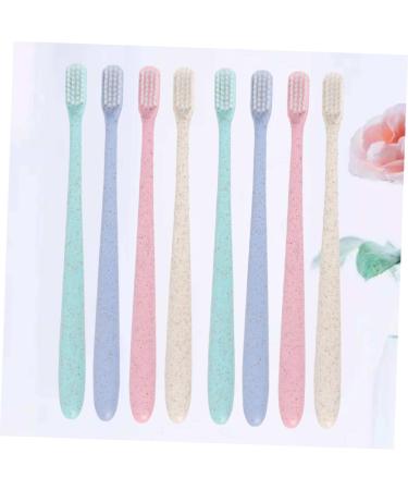 Frcolor 8-Piece Vegan Organic Travel Toothbrush Set - Portable Gum Care Brushes for Couples & Camping - Buy Online on GoSupps.com