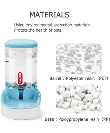 PHABULS Automatic Cat Feeder & Dog Water Dispenser 3.8L - Double Bowl Design - Small & Big Pets - Blue - Buy Online on GoSupps.com