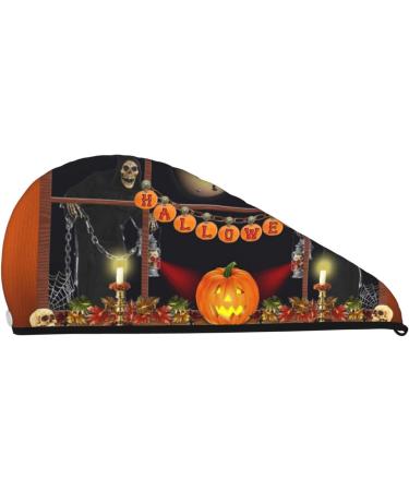 Halloween Decoration Microfiber Hair Towel - Super Absorbent & Quick Dry Wrap for Women - Coral Velvet for All Hair Types - Buy Online on GoSupps.com