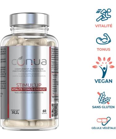 Conua MACA L-Arginine Tribulus Zinc plus Vitamin B1 B2 B6 | FREE 3+1 PACK | VITALITY | TONE | ENERGY | Improves Energy Level | Women Men Strong Dosage Vegan NO ADDITIVE QUALITY FR - Buy Online on GoSupps.com