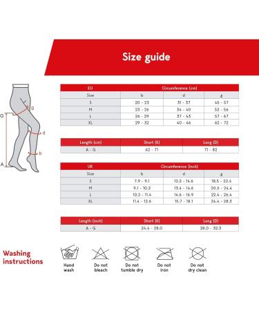 Buy Lauma Medical Class 2 Compression Tights 23-32 mmHG for Varicose Veins & Leg Pain - Black M Size (Short) - International Shipping Available - Buy Online on GoSupps.com