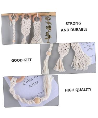 Ibasenice 3 Pack Wooden Teething Toys for Infants - Baby Pacifier Chewing Sticks - Natural Beech Wooden Bite Toys for Toddlers - Buy Online on GoSupps.com