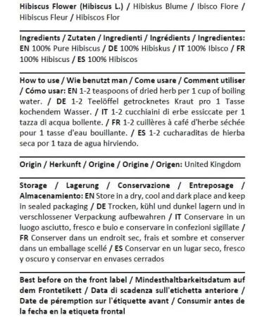  HEALTH EMBASSY Health Embassy Fleurs d'Hibiscus Tisane | Hibiscus L | Hibiscus Flower Tea 50g - Buy Online on GoSupps.com