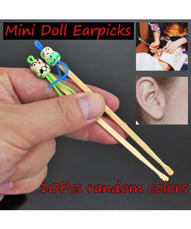 10pcs Handmade Wood Bamboo Ear Pick Wax Remover Mini Doll Ear Care Tool - Buy Online on GoSupps.com