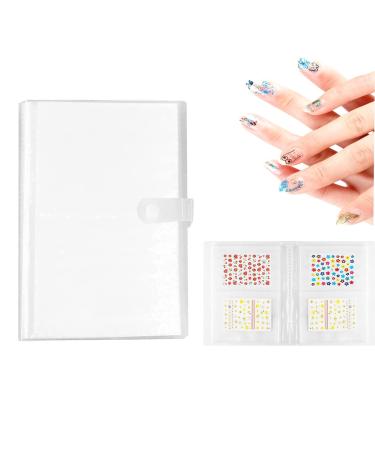 Nail Sticker Storage Book 144 Slots Nail Art Decals Stickers Holder Organizer Display Book Collecting Album- No Stickers Included