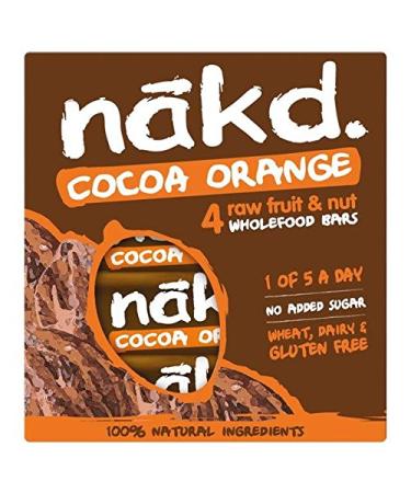 Nakd Nakd Free From Cocoa Orange - 4 x 35g