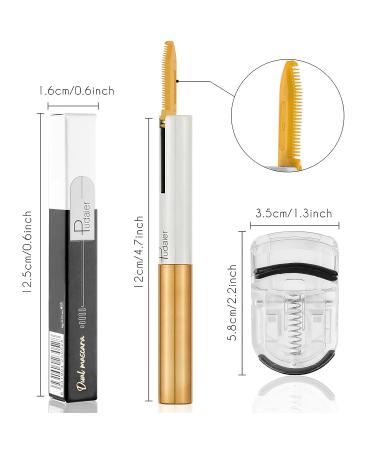 ASTARON Colored Mascara Set - Gold Mascara with Eyelash Curler | 5 Color Options | Lengthening, Defining, Volumizing | No Clumping | Lasting Eye Makeup for Party & Stage - Natural & Washable - Buy Online on GoSupps.com