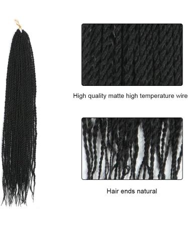 FDEETY 24 Inch Passion Twist Hair Water Wave Crochet Braids for Passion Twist Hair Synthetic Crochet Braiding Hair Long Bohemian Braids Hair Extensions (Black) - Buy Online on GoSupps.com