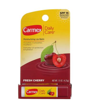Carmex Lip Balm Stick Cherry SPF 15 - Hydrating & Soothing Lip Care | 0.15 Oz - International Shipping Available - Buy Online on GoSupps.com