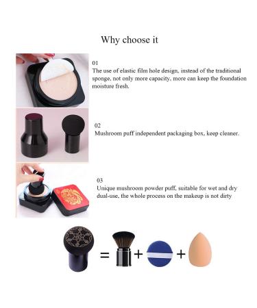 2PCS IVOLY Mushroom Head Air Cushion BB & CC Cream Set - High Coverage Long Lasting Waterproof with Makeup Sponge - Moisturizing Concealer Duo - Buy Online on GoSupps.com