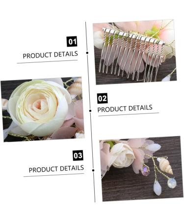 Mikinona Bridal Hair Comb Floral Hair Comb Bride Hair Side Comb Flower Bride Hair Comb Flower Hair Comb Wedding Hair Accessories Hair Insert Comb Bridal Hair Accessories Wedding Hair Comb - Buy Online on GoSupps.com