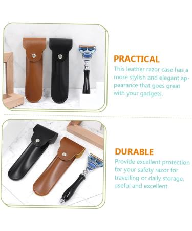 Frcolor 5-St Razor Storage - Handmade Leather Travel Case for Dad | Perfect Birthday Gifts for Him - Buy Online on GoSupps.com