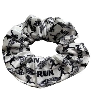Runner Scrunchie  Track and Field Hair Accessories  No Crease Runner Premium Velvet Elastics  Gift for Women Runners (Track and Field)