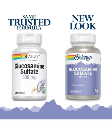 SOLARAY Glucosamine Sulfate 500mg for Healthy Joint Flexibility | 120ct Bottle for Joint Resiliency Support - Buy Online on GoSupps.com