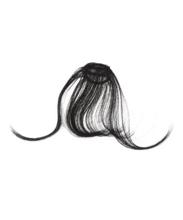 MAGICLULU Piece Womens Hair Clips Ladies Wigs Black Hair Clips French Barrette Bangs Hair Clip Thick Braided Hair Clips Clip Bangs Clip in Fringe Clip in Bangs Real Hair Slim Curtain Miss medium Black